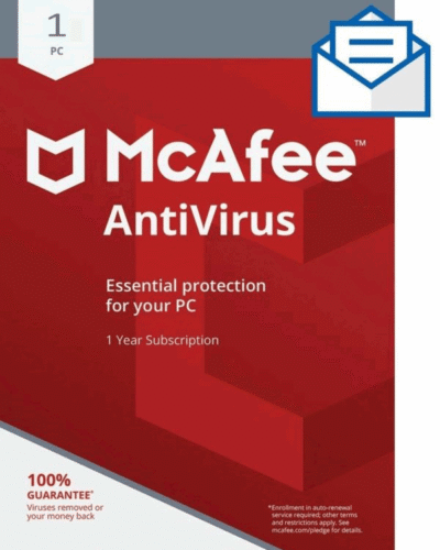 McAfee Antivirus Plus 1 Year 1 User